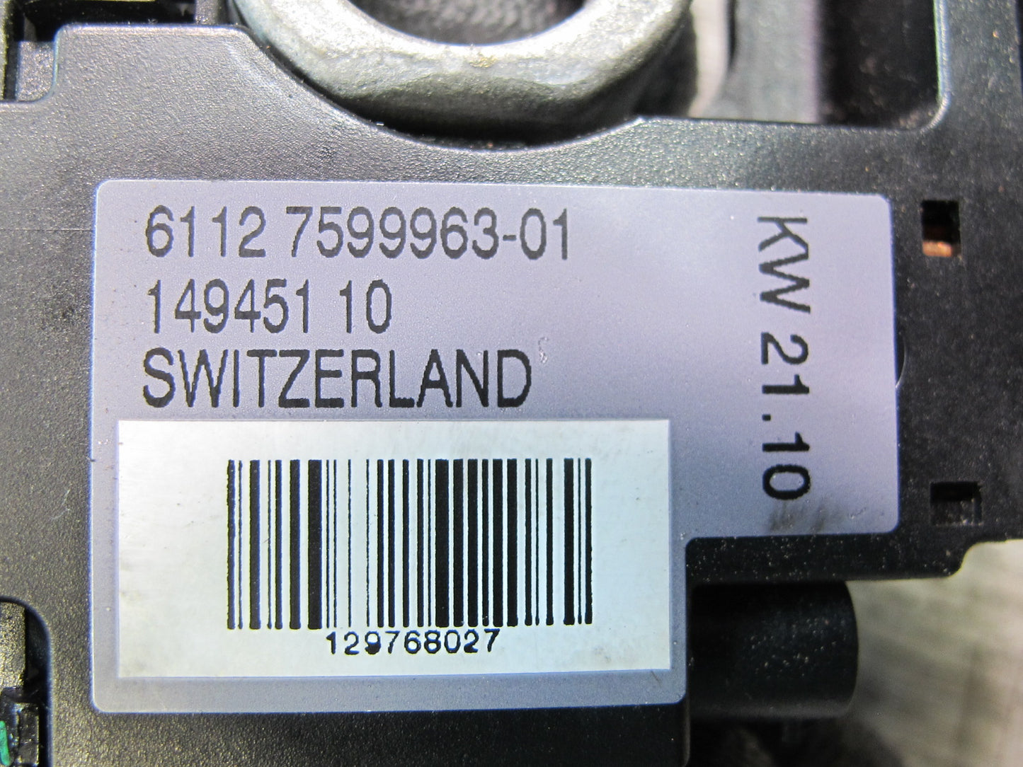 09-16 BMW E89 Z4 Negative Battery Cable 7599963 OEM