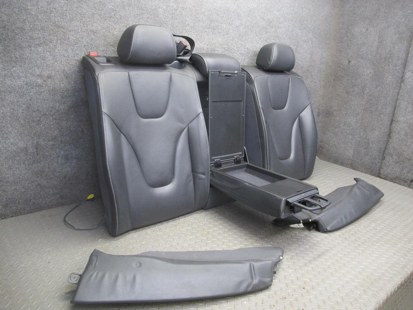 13-16 Audi B8 S4 Front & Rear Leather Sport Heated Seat Set Black OEM