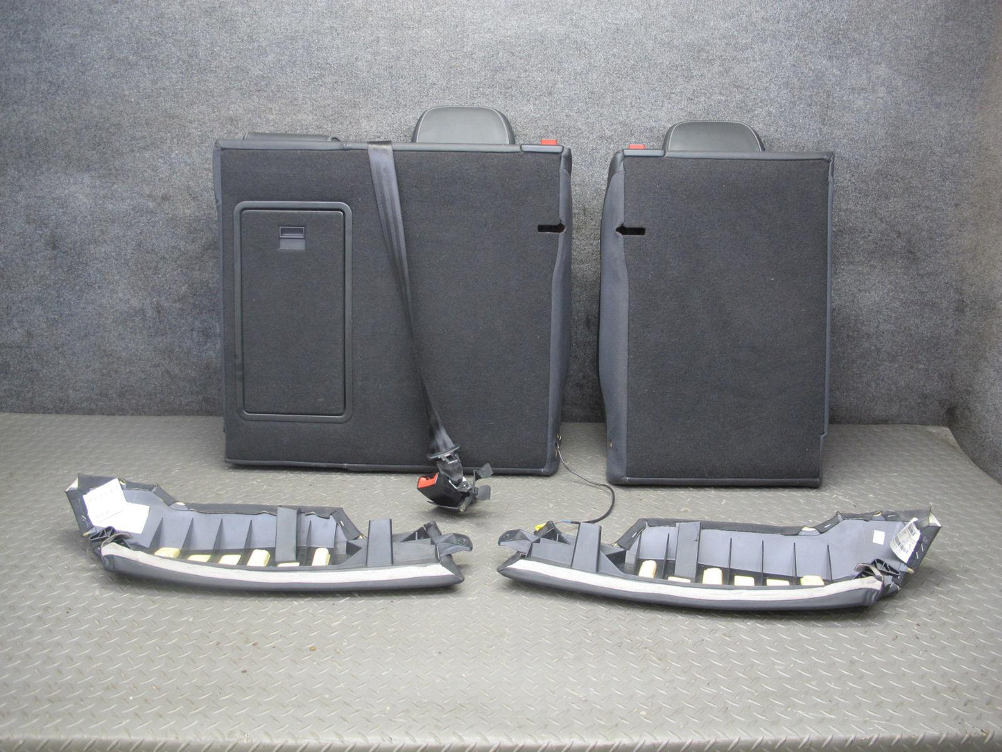 13-16 Audi B8 S4 Front & Rear Leather Sport Heated Seat Set Black OEM