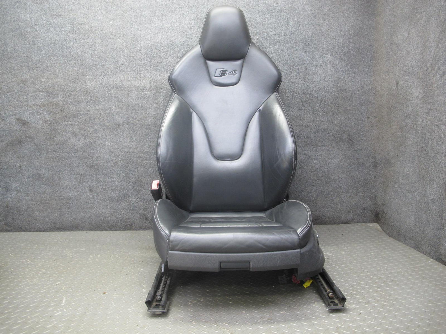 13-16 Audi B8 S4 Front & Rear Leather Sport Heated Seat Set Black OEM