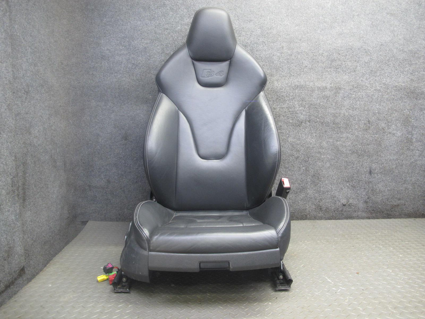 13-16 Audi B8 S4 Front & Rear Leather Sport Heated Seat Set Black OEM