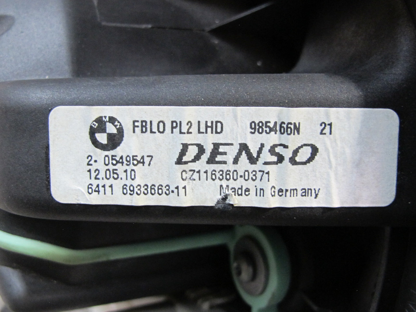 09-16 BMW E89 Z4 A/C Heater Blower Motor Fan w Resistor OEM
