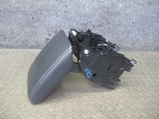 10-16 Audi A4 S4 Front Center Console Leather Armrest Black w Bracket OEM