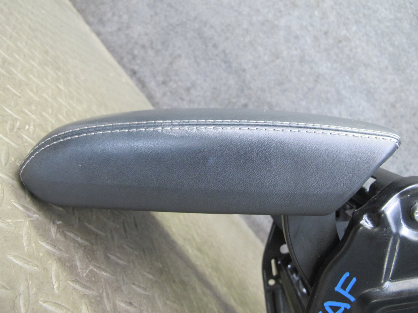 10-16 Audi A4 S4 Front Center Console Leather Armrest Black w Bracket OEM