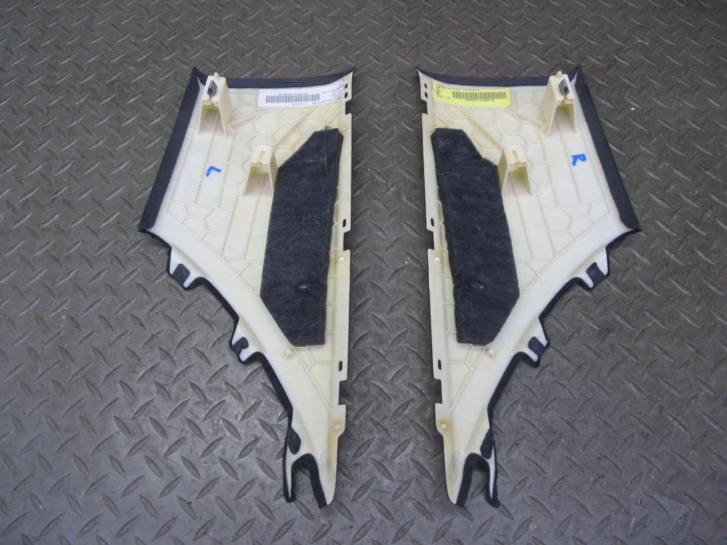 10-16 Audi B8 A4 S4 Sedan Set of 8 Interior Pillar Trim Cover Panel Black OEM