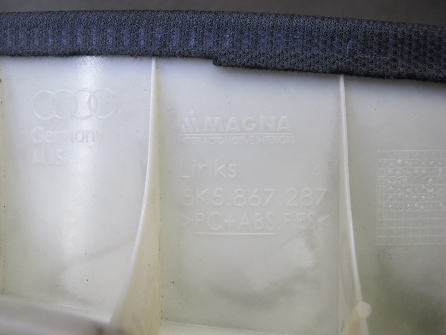 10-16 Audi B8 A4 S4 Sedan Set of 8 Interior Pillar Trim Cover Panel Black OEM