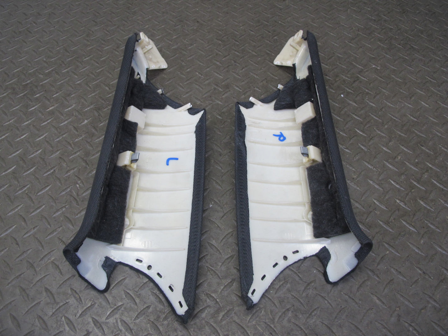 10-16 Audi B8 A4 S4 Sedan Set of 8 Interior Pillar Trim Cover Panel Black OEM