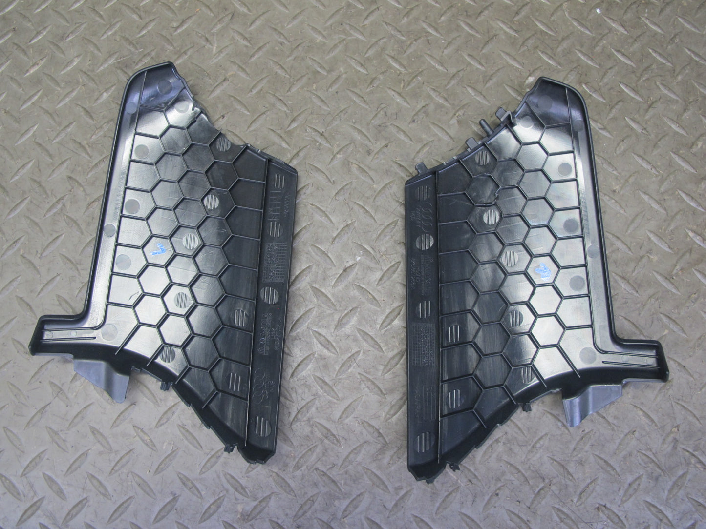 10-16 Audi B8 A4 S4 Sedan Set of 8 Interior Pillar Trim Cover Panel Black OEM