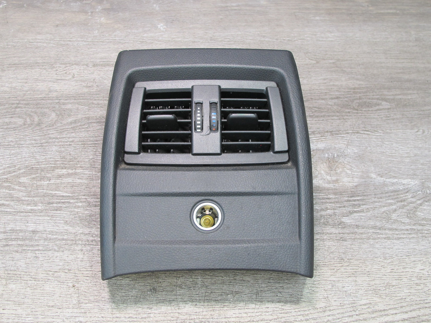 12-16 BMW F30 335i Sedan Rear Center Console Air Vent w Trim Panel Black OEM