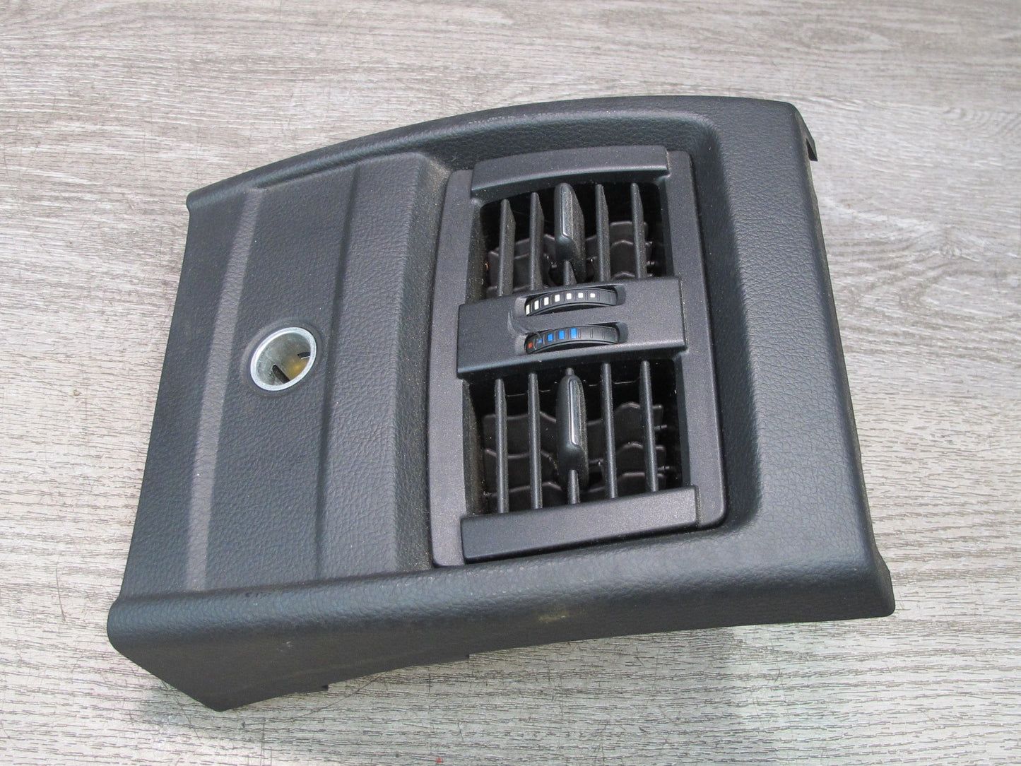 12-16 BMW F30 335i Sedan Rear Center Console Air Vent w Trim Panel Black OEM