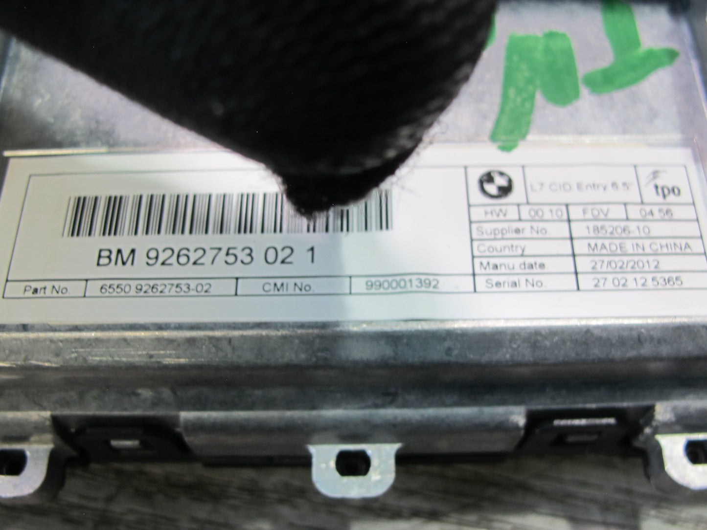 12-13 BMW F31 F30 335I 328I 6.5" Dash Information Display Screen 9262753 OEM