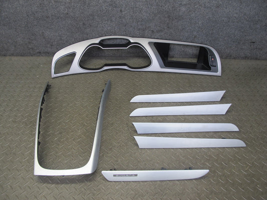 13-16 Audi B8 A4 S4 AWD Dash Door Console Aluminium Trim Cover Panel Set OEM