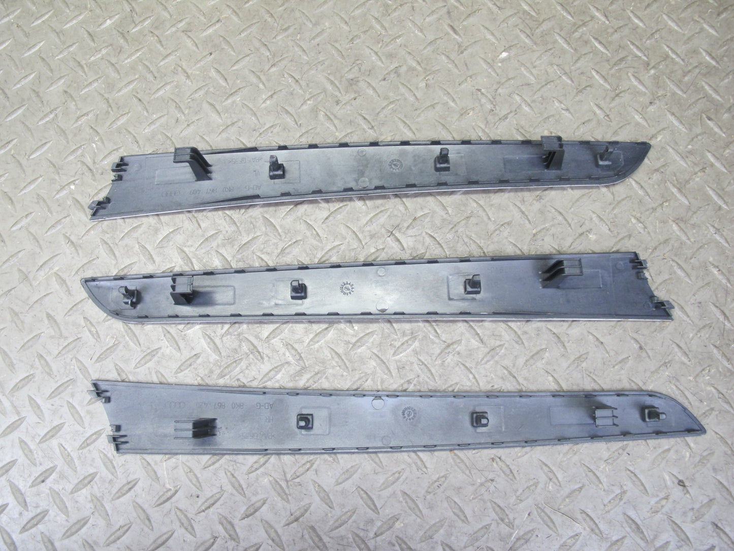 13-16 Audi B8 A4 S4 AWD Dash Door Console Aluminium Trim Cover Panel Set OEM