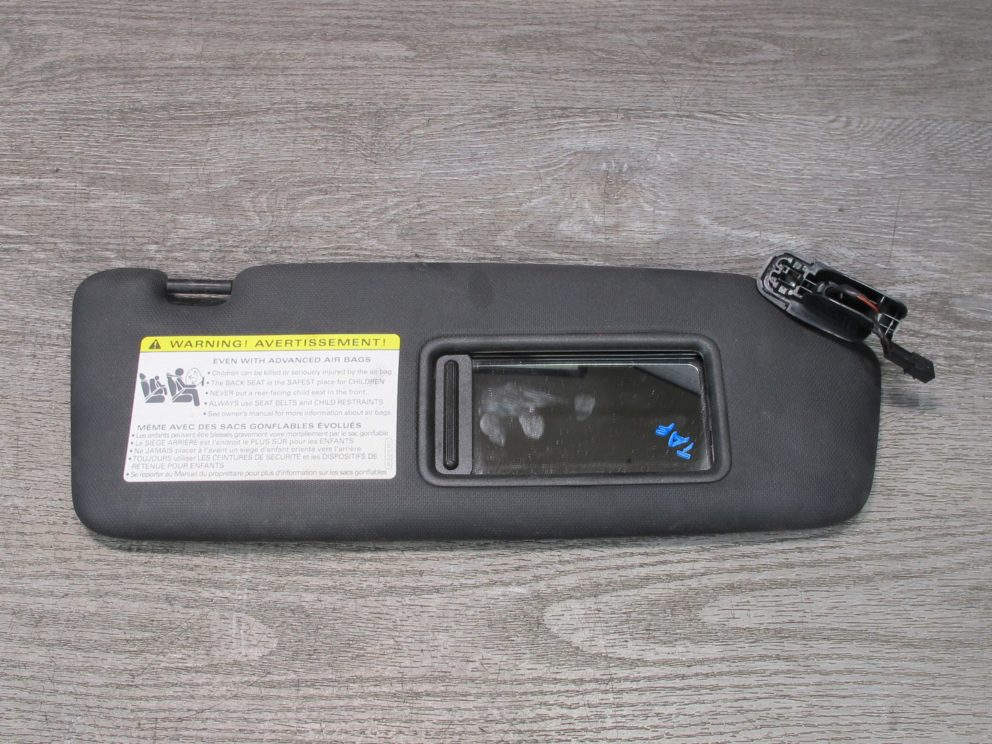 13-16 Audi A4 S4 B8 Sedan Set of 2 Front Left & Right Sun Visor Black OEM