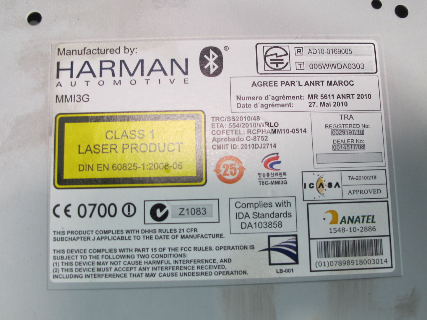 13-16 Audi A4 S4 B8 Audio Radio Multimedia Head Unit Reciever 8R1035746B OEM