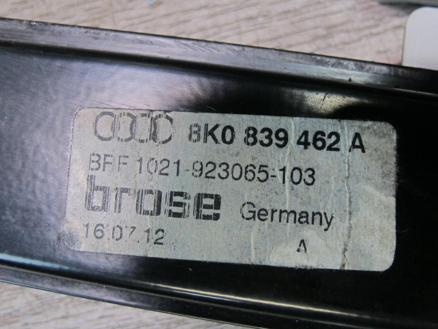 10-16 Audi A4 S4 B8 Rear Right Door Window Regulator w Motor OEM
