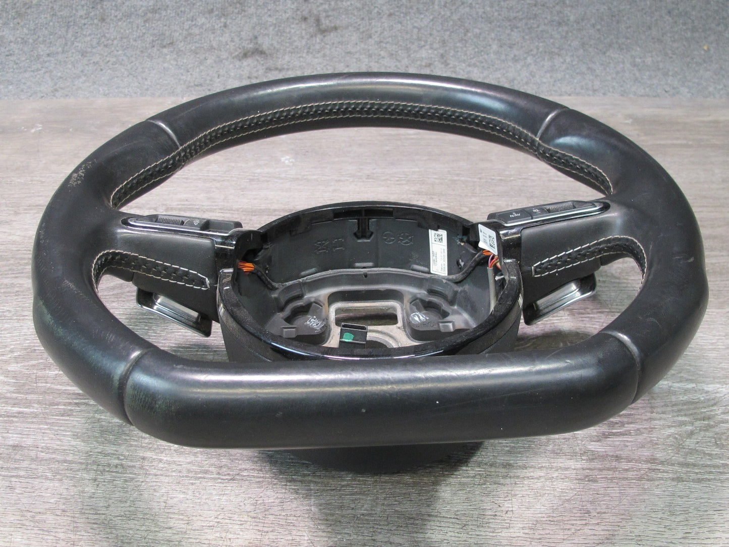 13-16 Audi A4 S4 B8 AT 3-SPOKE S-line Sport Leather Steering w Paddles Black OEM