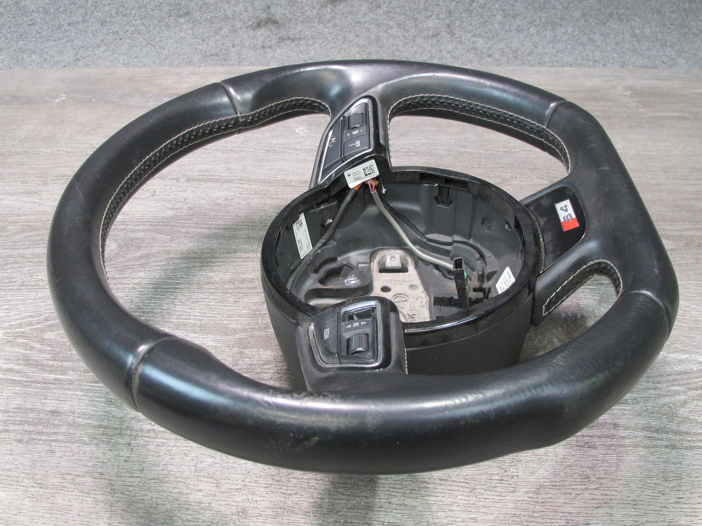 13-16 Audi A4 S4 B8 AT 3-SPOKE S-line Sport Leather Steering w Paddles Black OEM