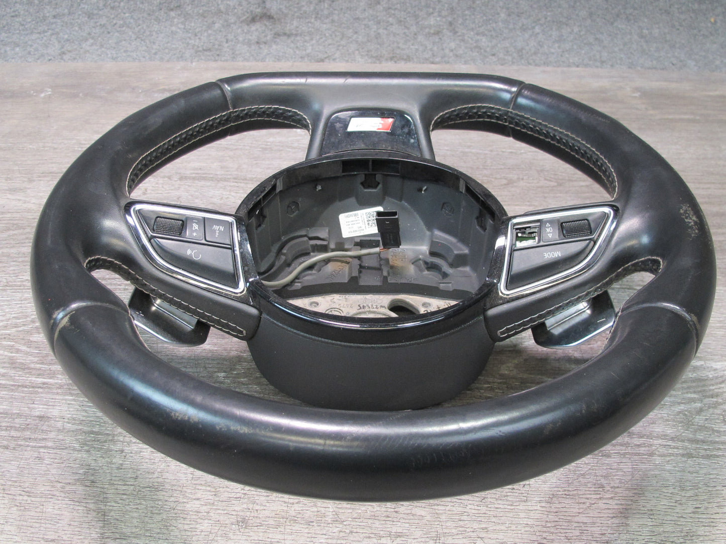13-16 Audi A4 S4 B8 AT 3-SPOKE S-line Sport Leather Steering w Paddles Black OEM