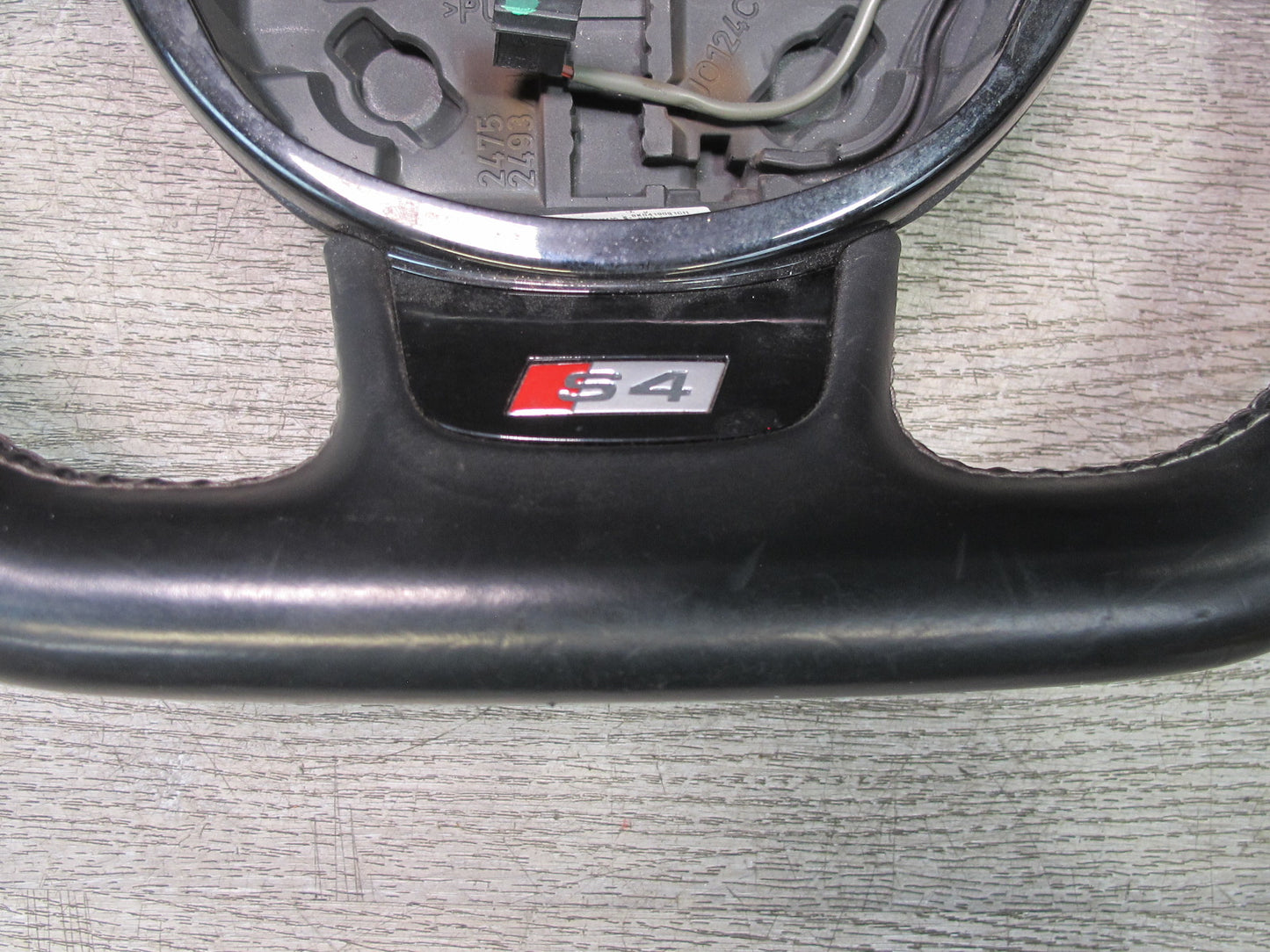 13-16 Audi A4 S4 B8 AT 3-SPOKE S-line Sport Leather Steering w Paddles Black OEM
