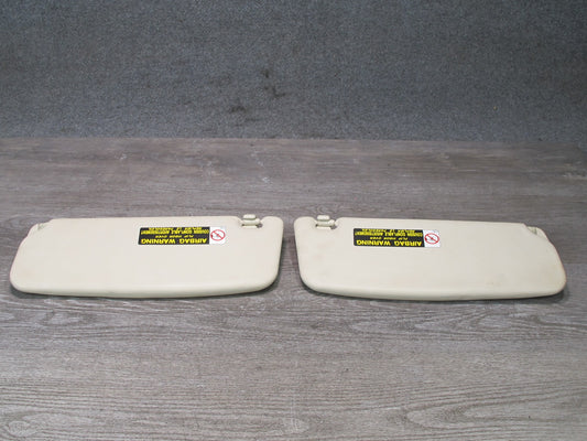 02-05 Lexus Z40 SC430 Set of 2 Front Left & Right Sun Visor Beige OEM