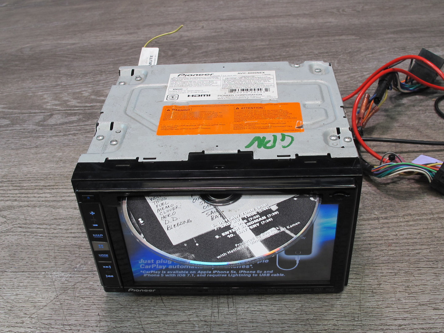Pioneer AVIC-6000NEX CD Player Receiver NO MIC NO GPS