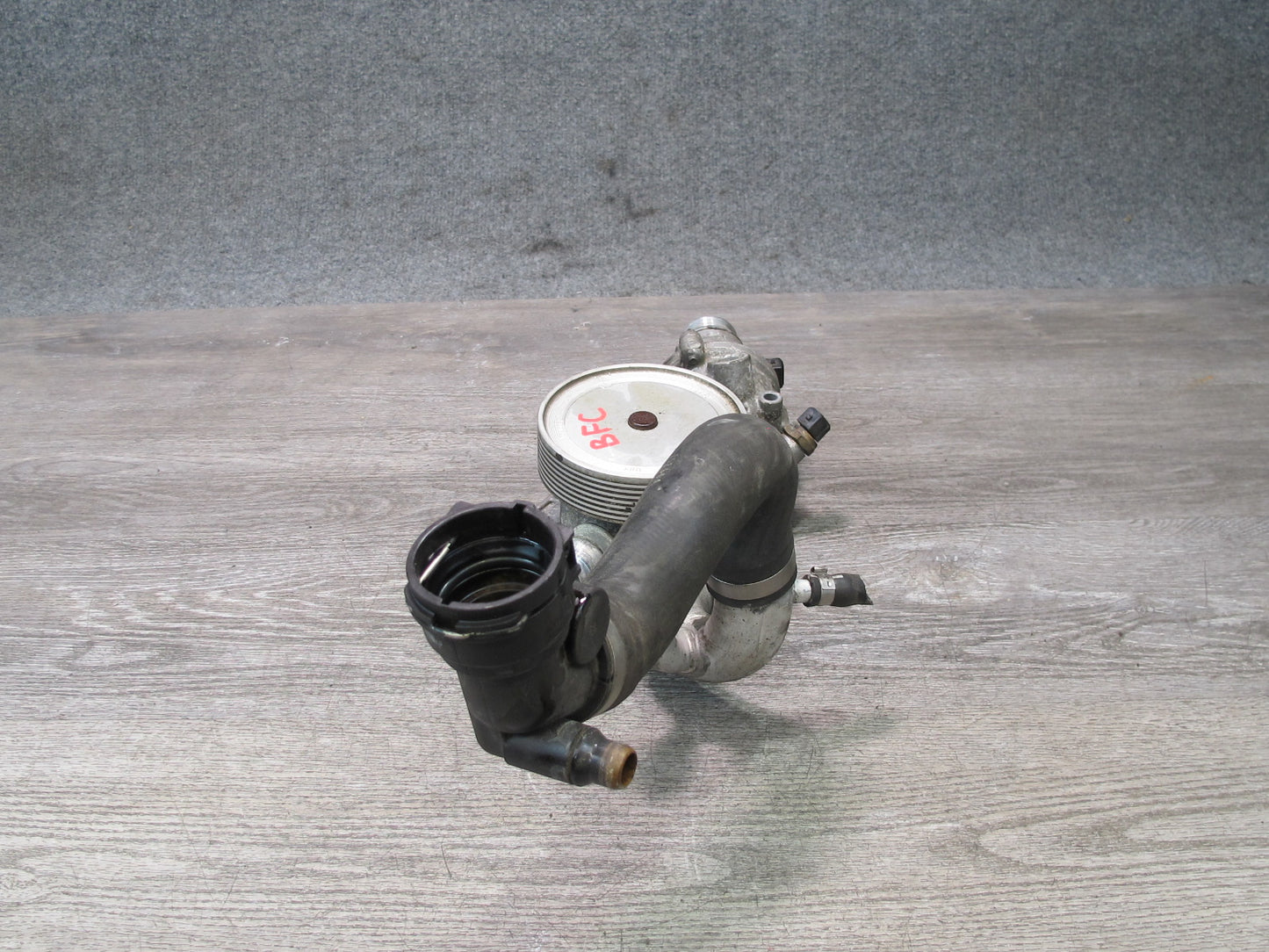 11-16 BMW F12 F10 550i N63 Engine Coolant Water Pump w Thermostat Housing OEM