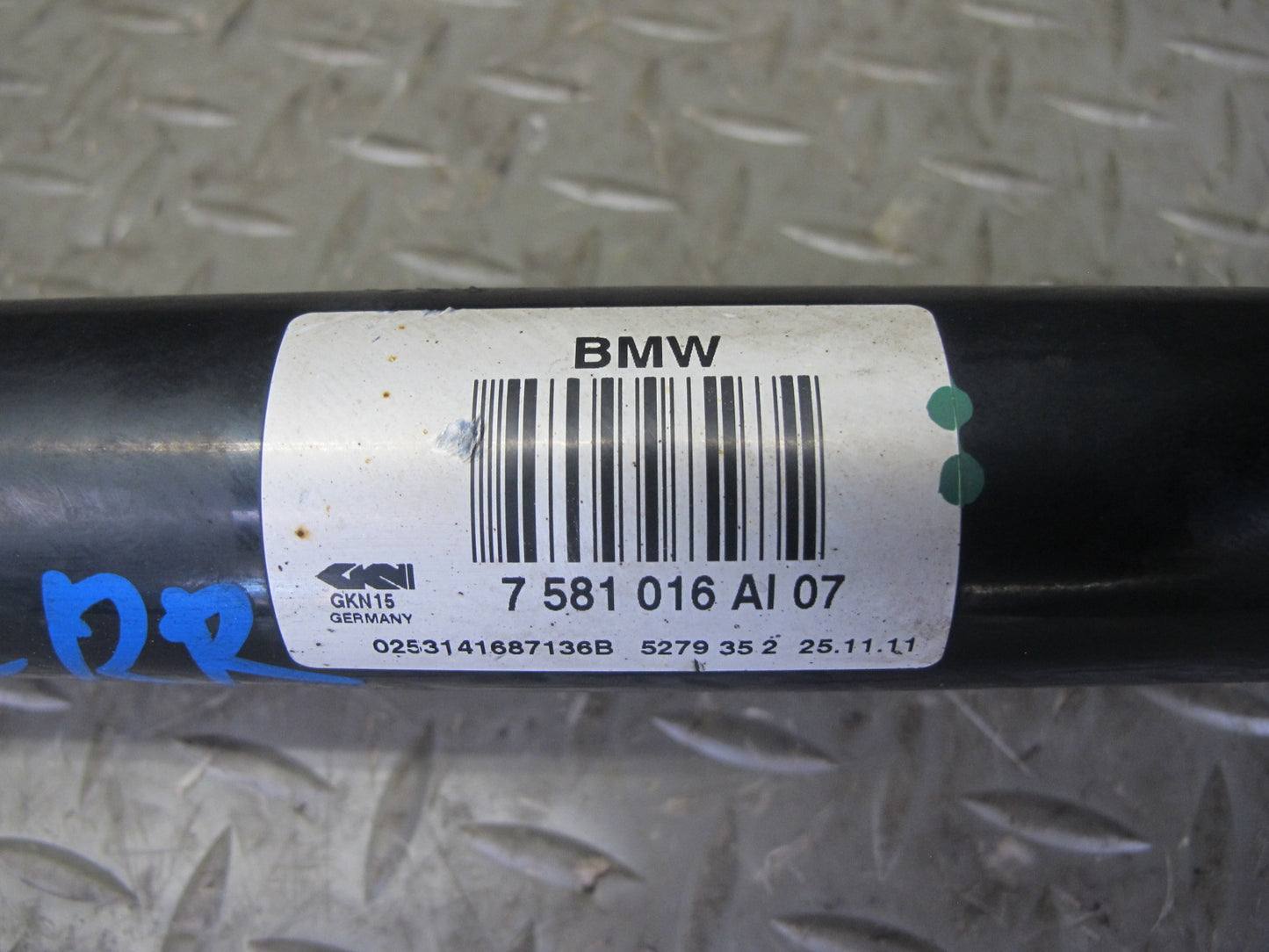 11-16 BMW F10 550I AWD Rear Right Axle Shaft 103K Miles 7581016 OEM