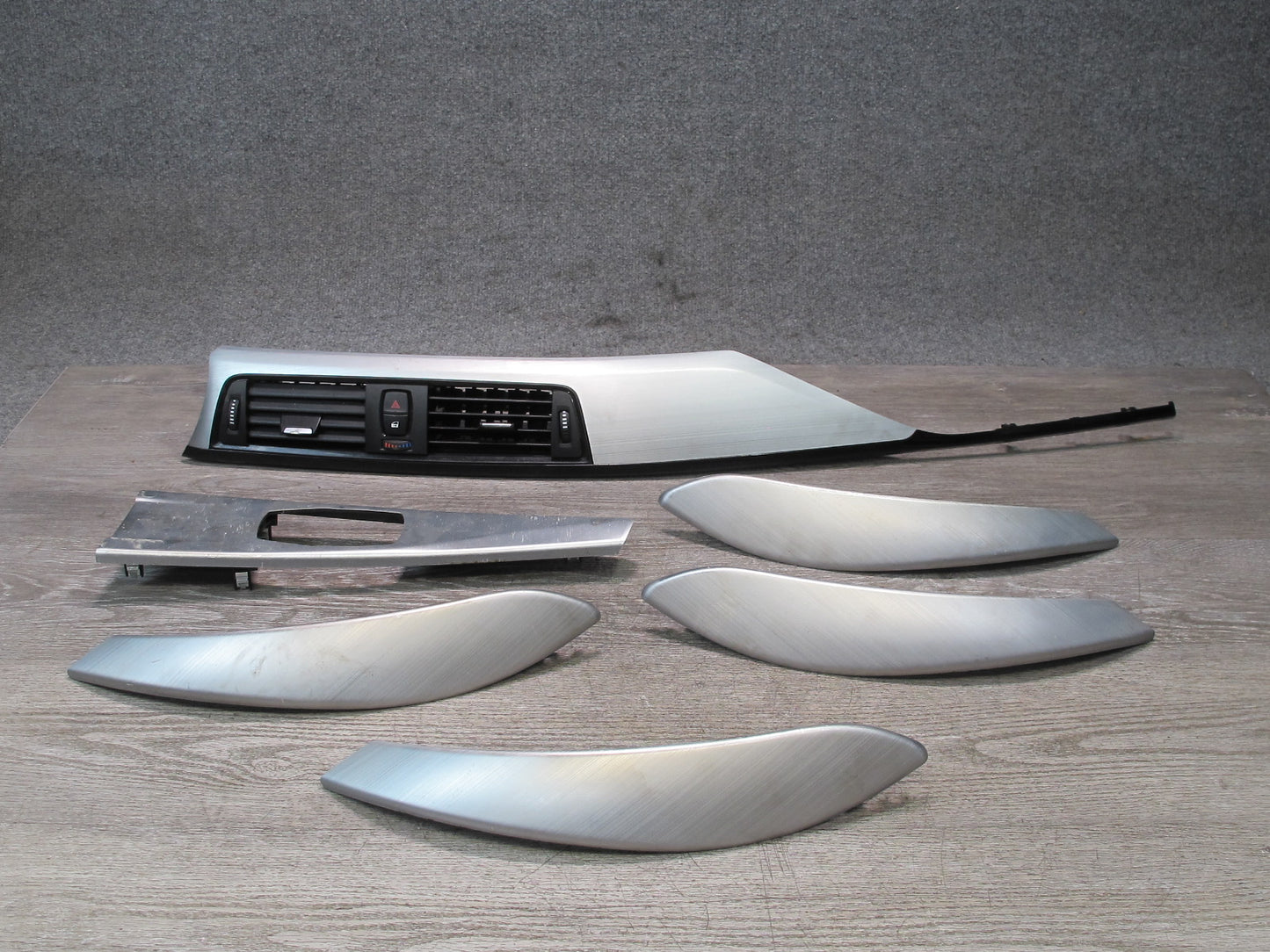 12-15 BMW F30 328i 335i Dash Door Interior Trim Bezel Panel Aluminium Set OEM