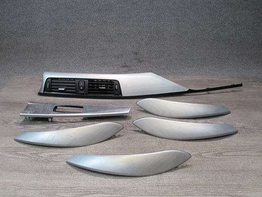 12-15 BMW F30 328i 335i Dash Door Interior Trim Bezel Panel Aluminium Set OEM