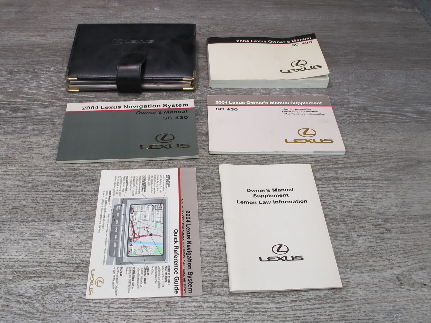 2004 Lexus Z40 SC430 Owners Guide Manual Book Set w Case OEM