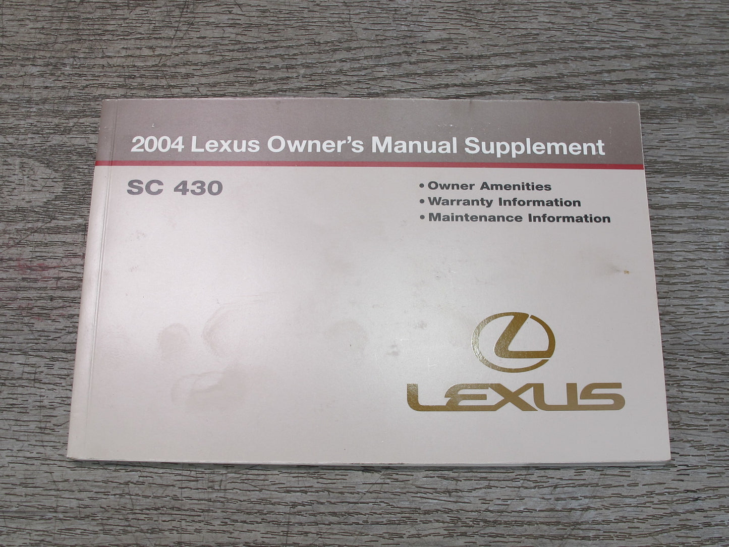2004 Lexus Z40 SC430 Owners Guide Manual Book Set w Case OEM