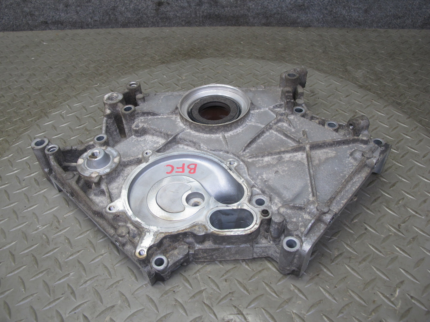 11-16 BMW F07 F12 F10 550i N63 4.4L Engine Motor Lower Timing Plate Cover OEM