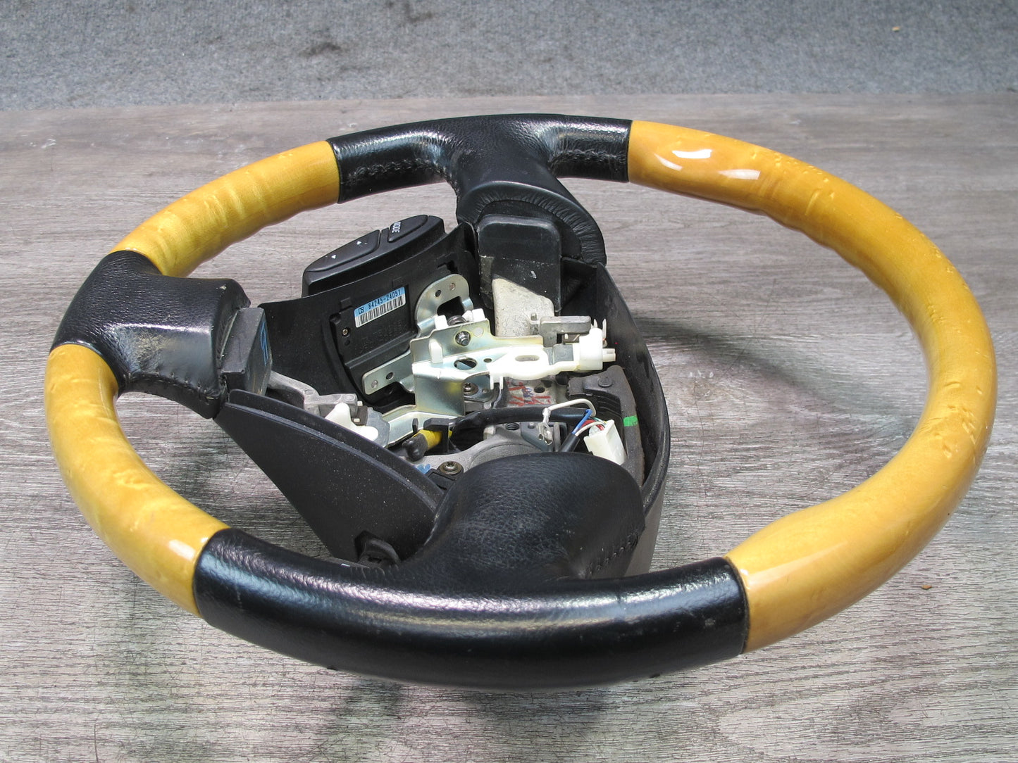 02-06 Lexus Z40 SC430 Leather Wood Steering w Radio & Cruise Control Switch OEM