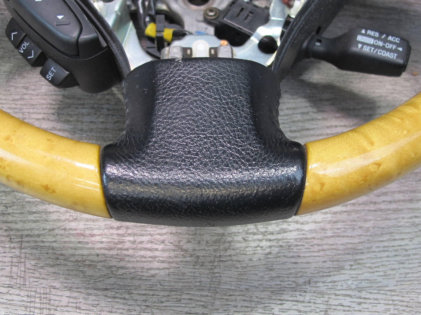 02-06 Lexus Z40 SC430 Leather Wood Steering w Radio & Cruise Control Switch OEM