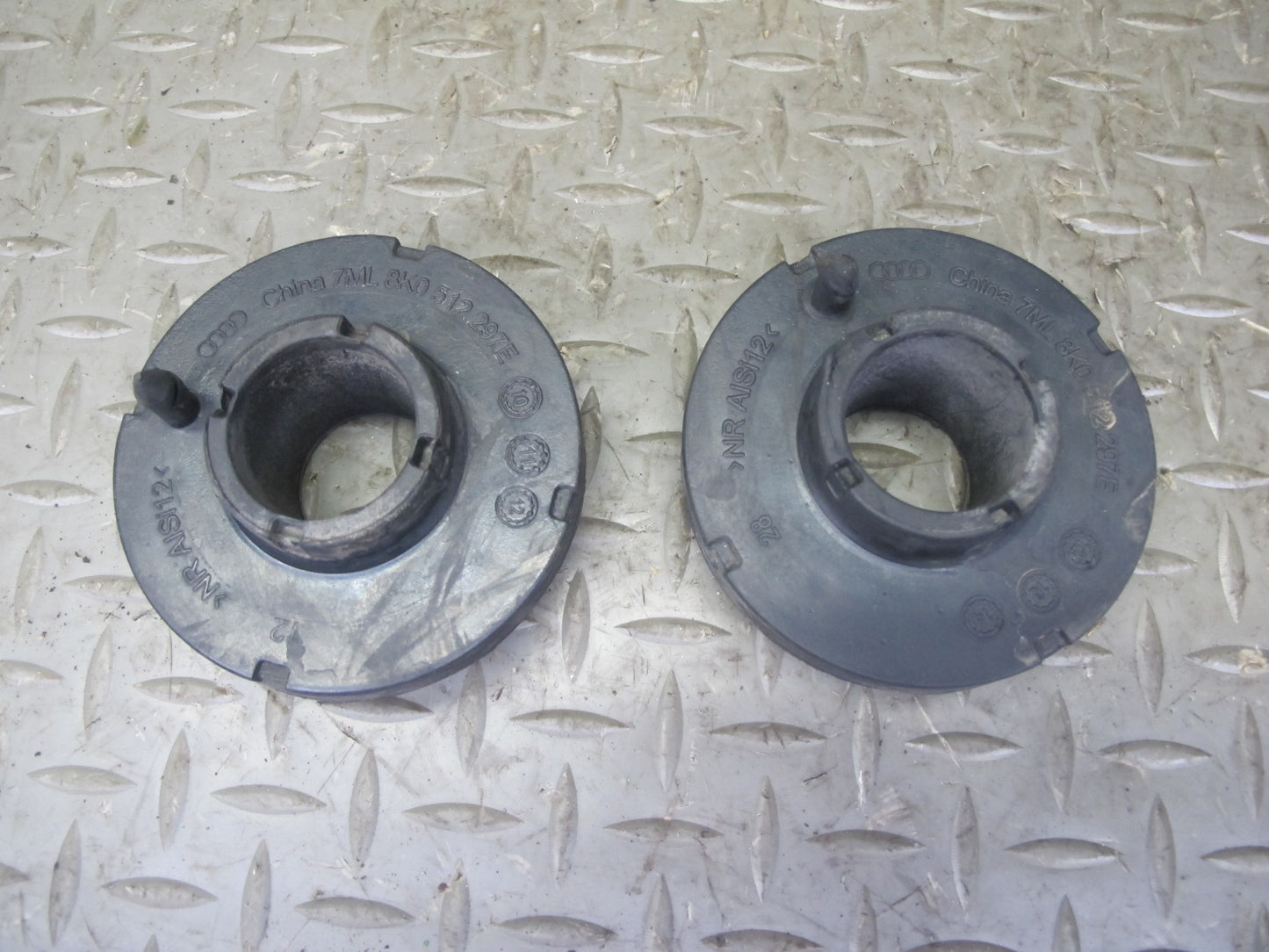 10-16 Audi S4 AWD Rear Left & Right Suspension Coil Spring w Pad Set OEM