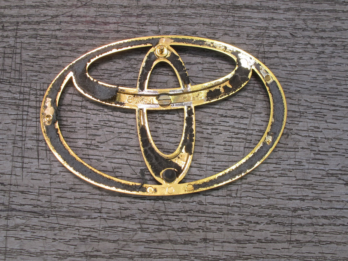 95-00 Toyota Celsior Rear Trunk Lid Badge Emblem Logo Symbol Set Gold OEM