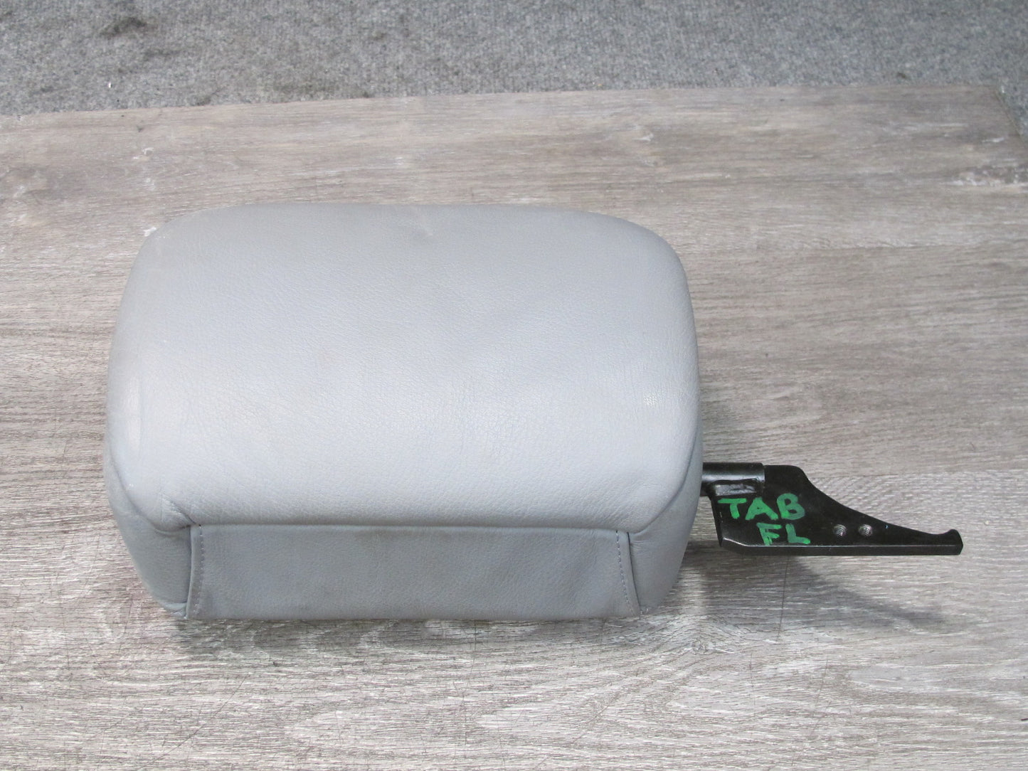 01-06 BMW E46 Convertible Set of 2 Front Left & Right Leather Headrest Gray OEM