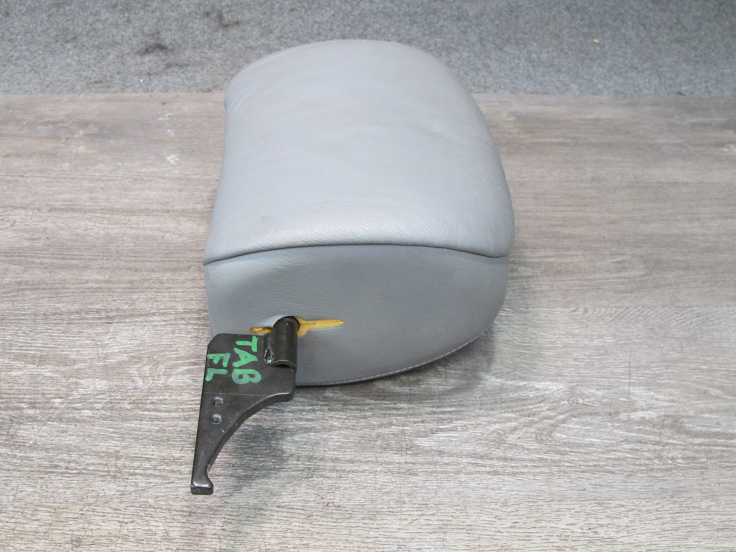 01-06 BMW E46 Convertible Set of 2 Front Left & Right Leather Headrest Gray OEM