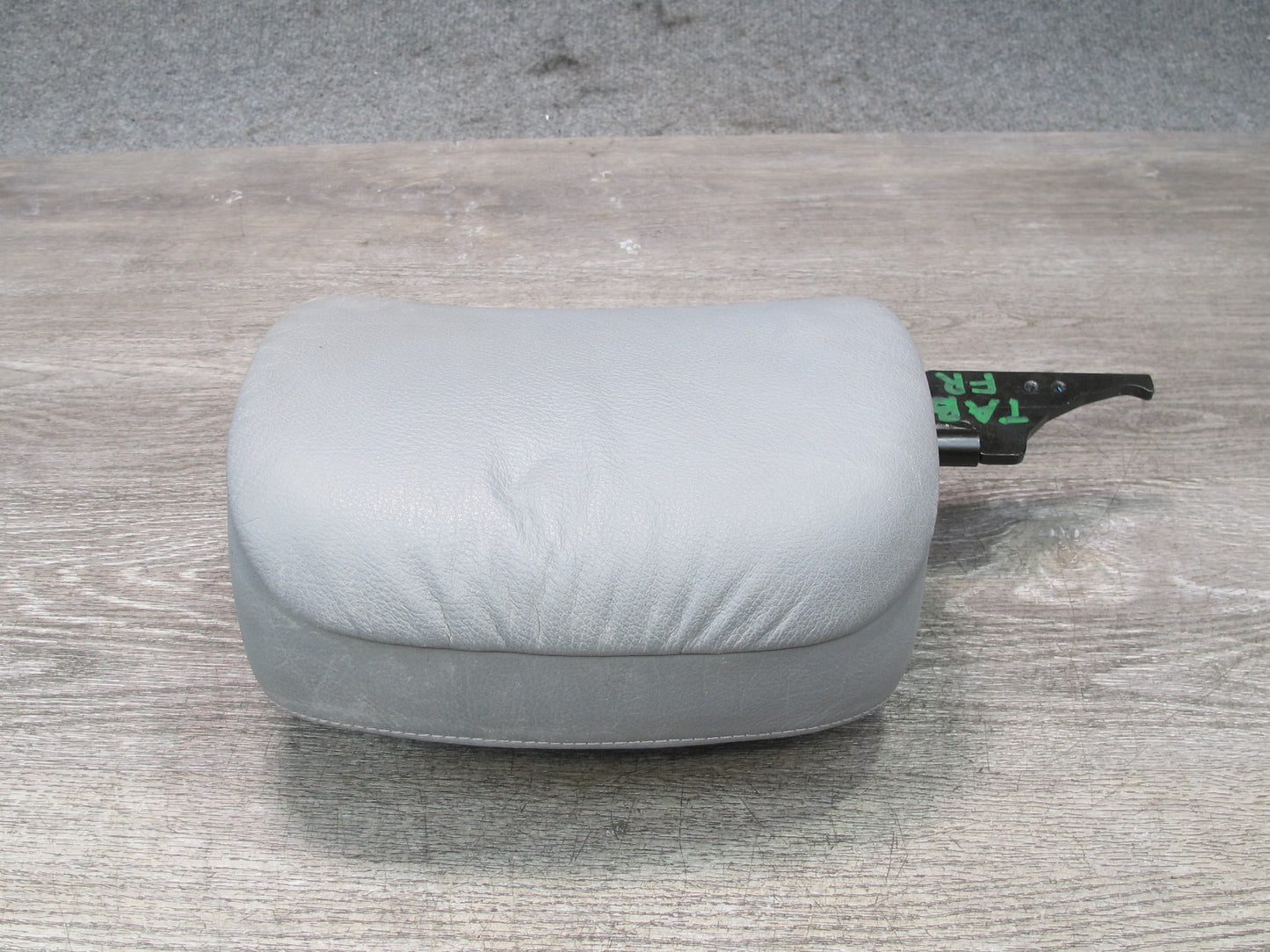 01-06 BMW E46 Convertible Set of 2 Front Left & Right Leather Headrest Gray OEM