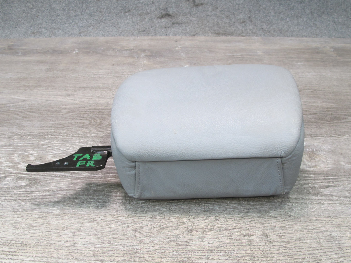 01-06 BMW E46 Convertible Set of 2 Front Left & Right Leather Headrest Gray OEM