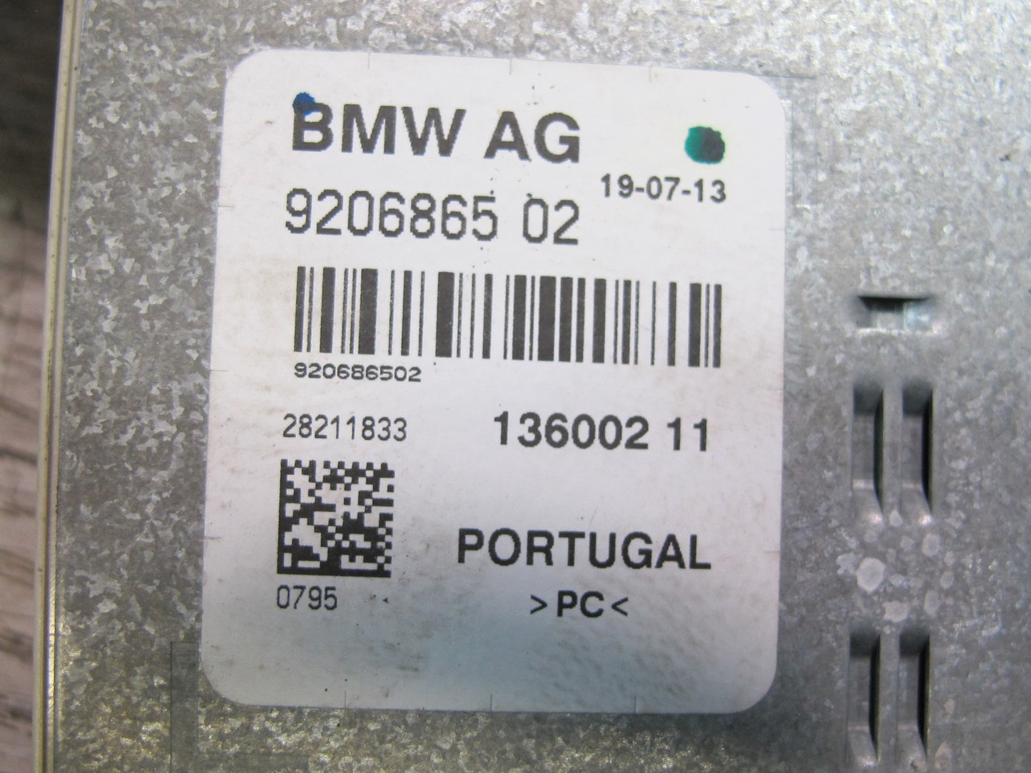 2012-2018 BMW F12 F13 F06 M6 Rear Left Side Multiband Antenna Module Unit