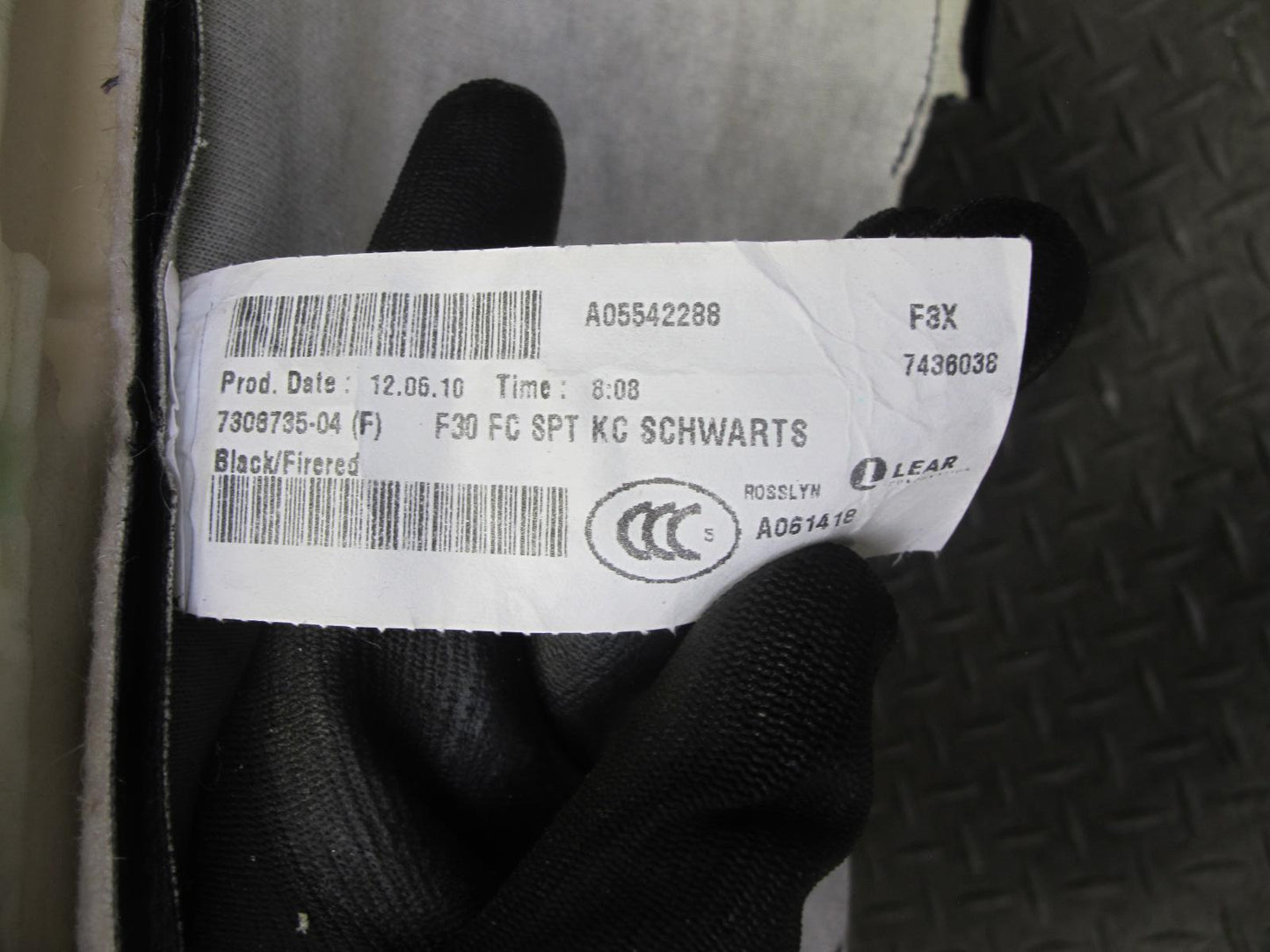 12-18 BMW F30 F31 F34 335i Front Left Sport Seat Lower Leather Cushion Black OEM