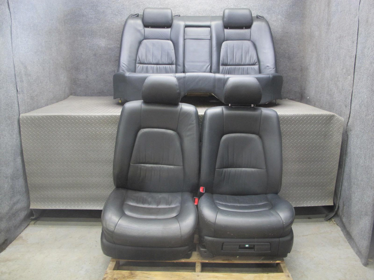 95-97 Toyota Celsior Lexus LS400 RHD Front & Rear Leather Seat Set Black 42K OEM