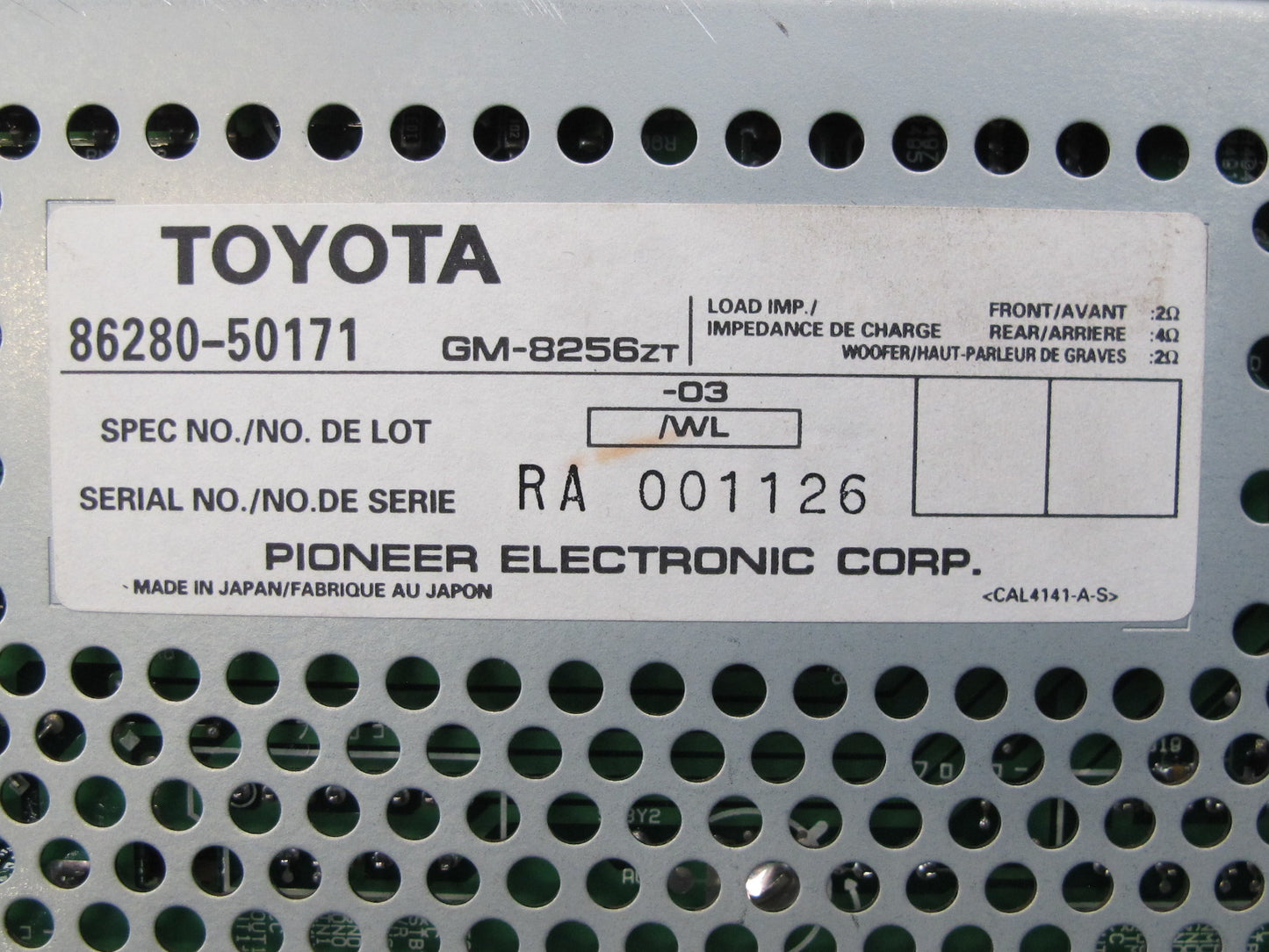 1997 Toyota Celsior UCF20 Pioneer Audio Radio Amplifier AMP 86280-50171 OEM