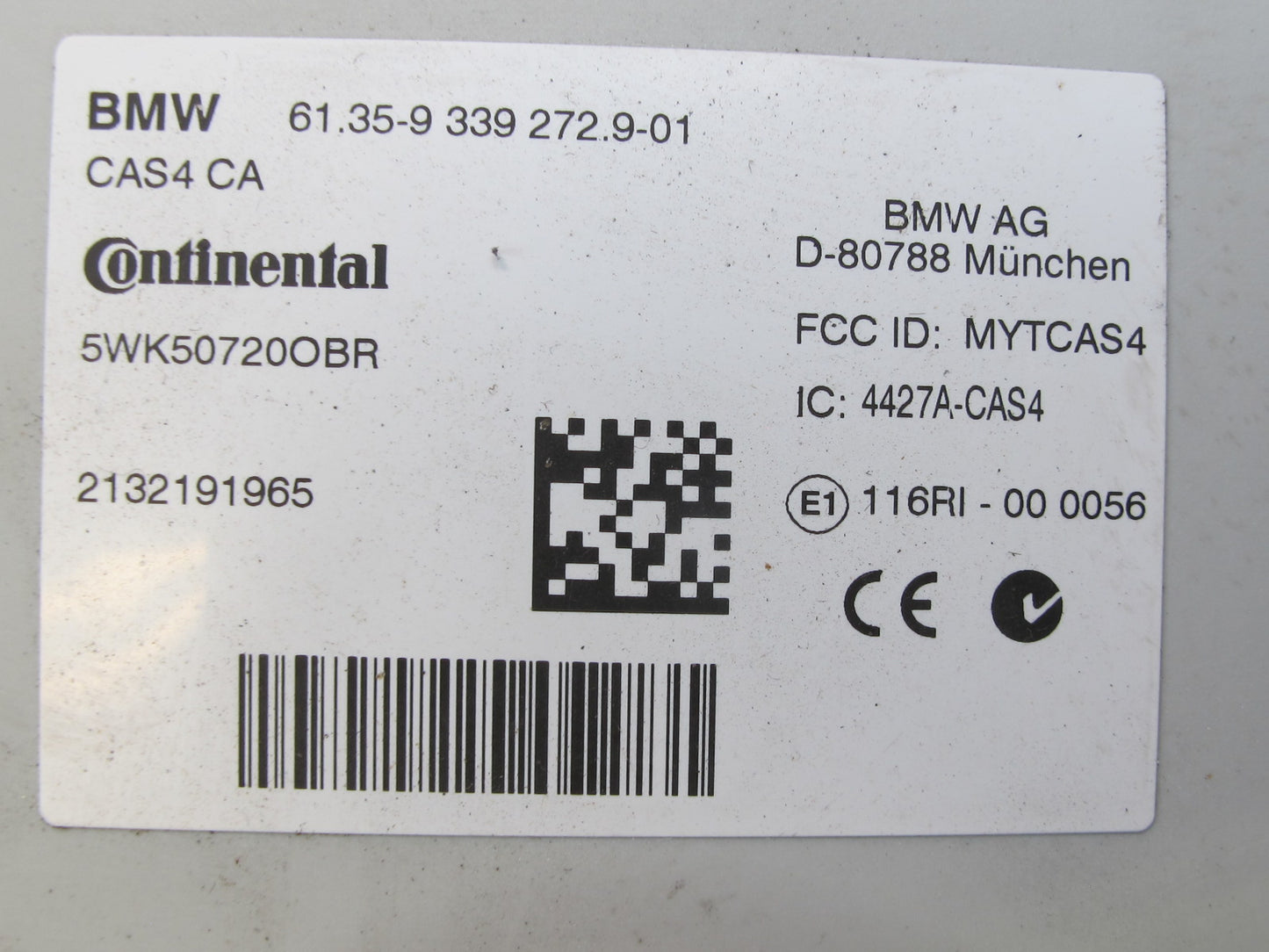 2012-2018 BMW F12 F13 F06 M6 Anti Theft Locking Control Module Unit Computer