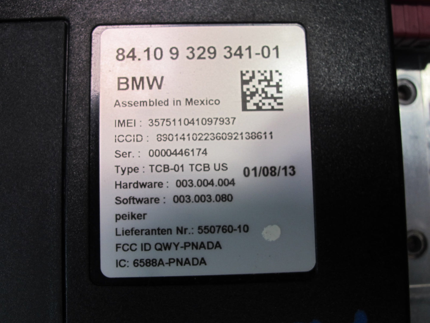 2012-2015 BMW F12 F13 F06 M6 Telematics Communication Control Module Unit