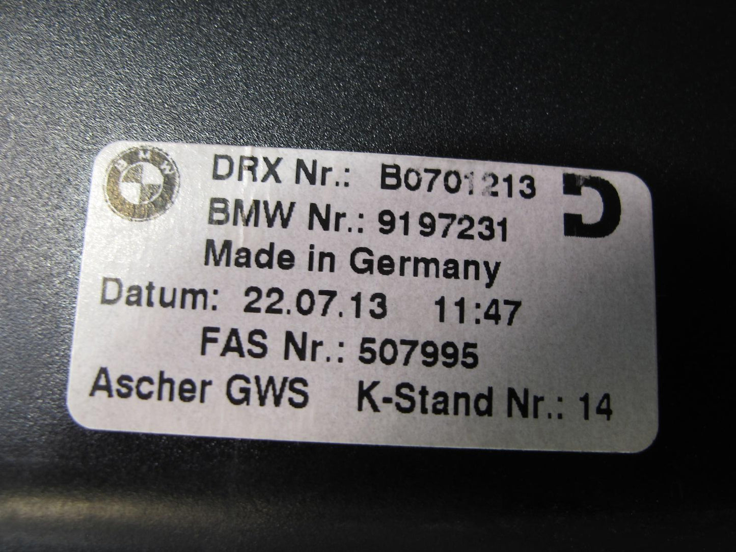 2012-2018 BMW F12 F13 M6 S63T Front Center Console Ashtray Storage Cubby Trim