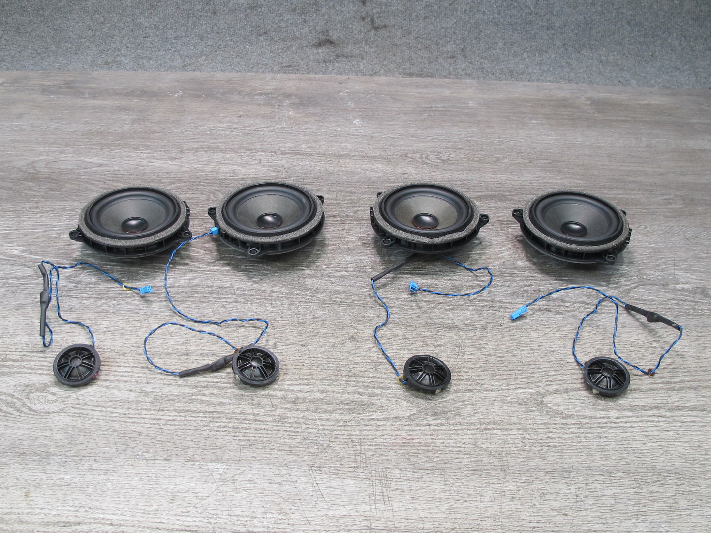 11-17 BMW F25 X3 Set of 8 Front & Rear Door Hifi Audio Tweeter Speaker OEM