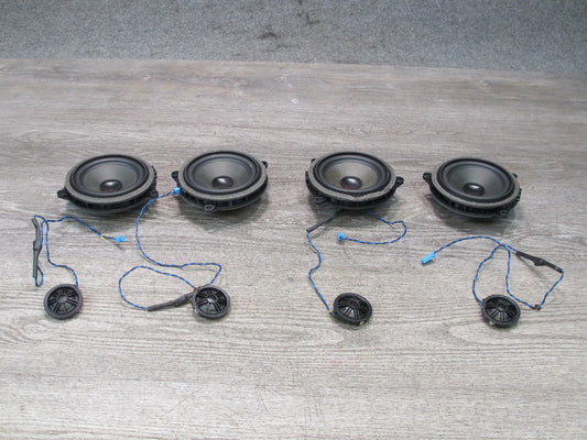 11-17 BMW F25 X3 Set of 8 Front & Rear Door Hifi Audio Tweeter Speaker OEM